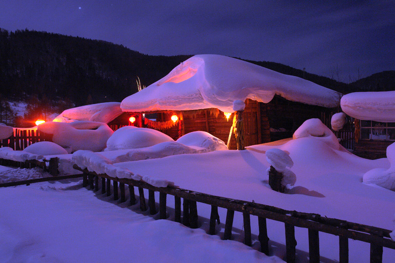 雪乡夜色 摄影 关东布衣