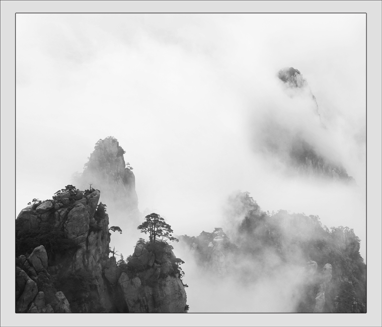 水墨黄山 摄影 秋日暮雨