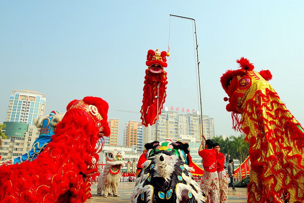 百狮闹元宵拍摄花絮（3） 摄影 白石道人