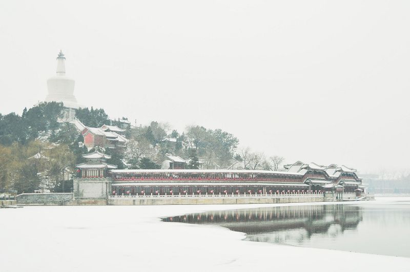 北海牛年初雪 摄影 老傣