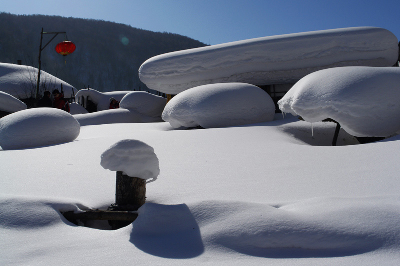 双峰沃雪--院雪深深 摄影 关东布衣