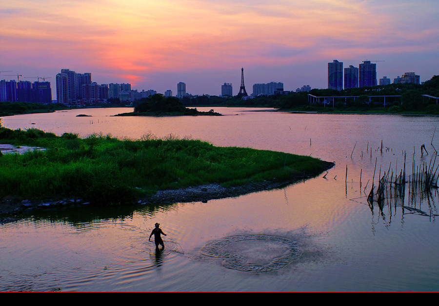 朝晖夕照---深圳黄昏 摄影 菩提子