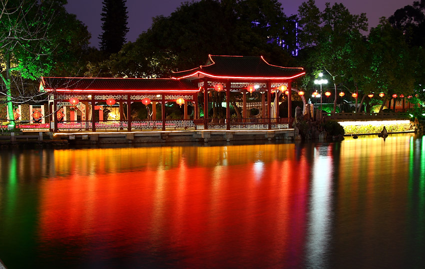 夜景习作（福州西湖夜景） 摄影 老过