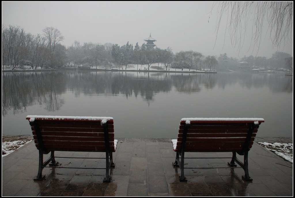 兴庆宫.雪 摄影 阳光灿烂中