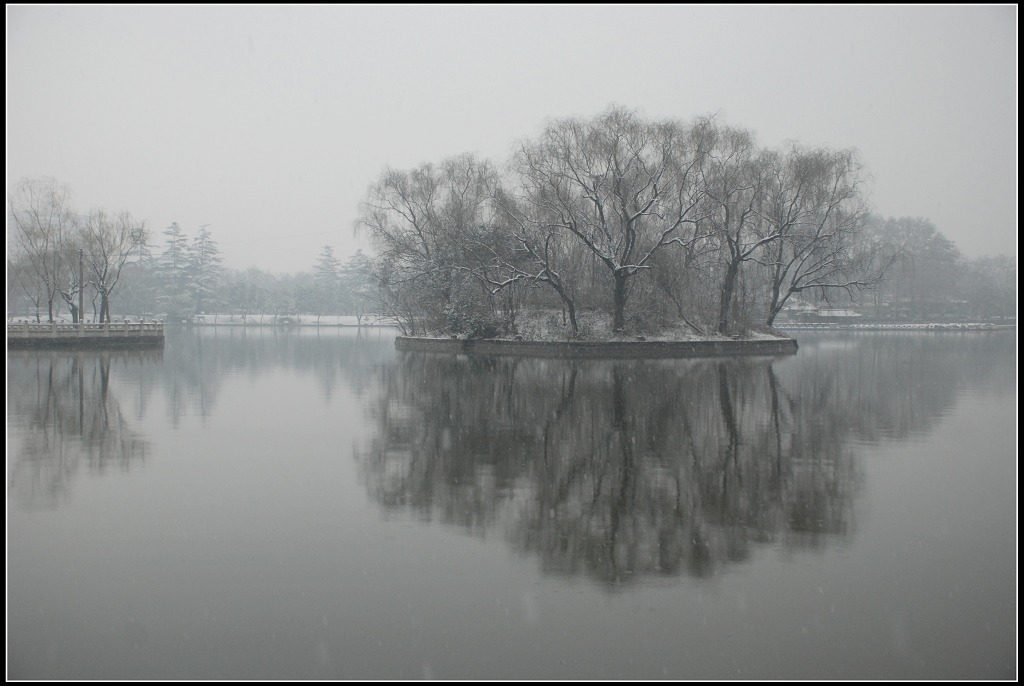 兴庆宫 雪 摄影 阳光灿烂中