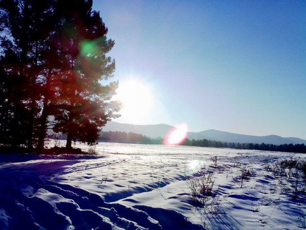 夕阳映雪 摄影 墨龙1688