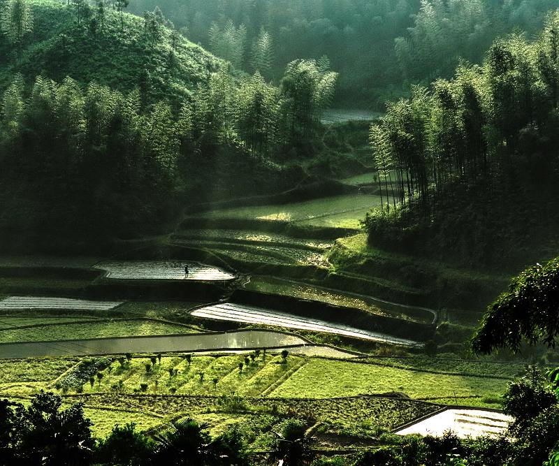 山村—早晨 摄影 烂柯山