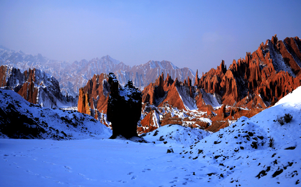 峡谷雪韵 摄影 马光义