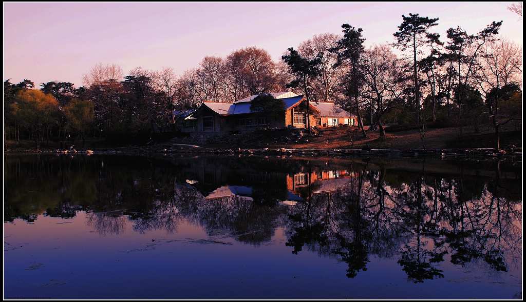 夕阳下的小屋 摄影 七月流星