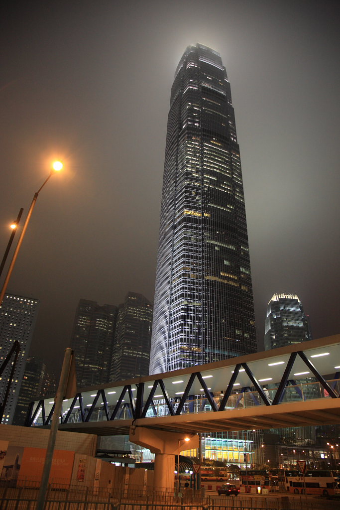 香港夜色-摩天大楼 摄影 流云飞