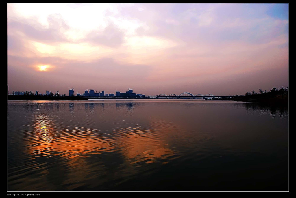 日落浐灞 摄影 追风摄景