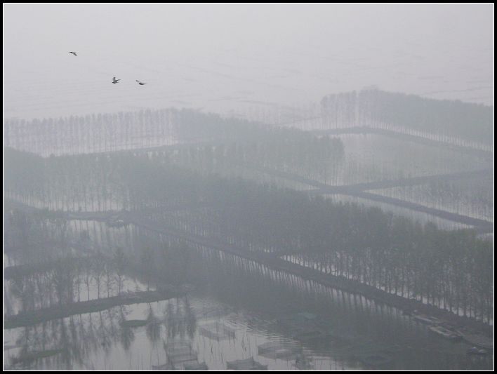 雾中独山湖 摄影 东风一浪