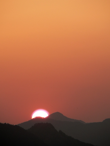 夕阳红 摄影 烂柯山