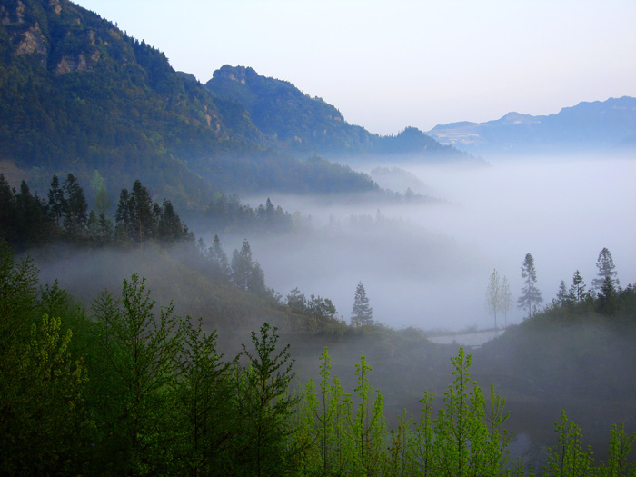 山乡晨景 摄影 摄摄迷迷