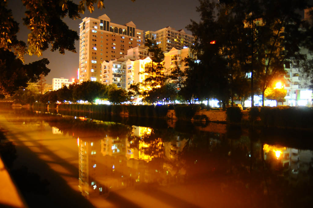 城市河邊夜景 摄影 高思