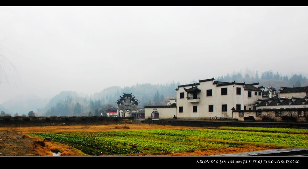 西递 摄影 近山远水