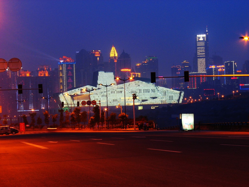 南滨路上拍夜景 摄影 萧静