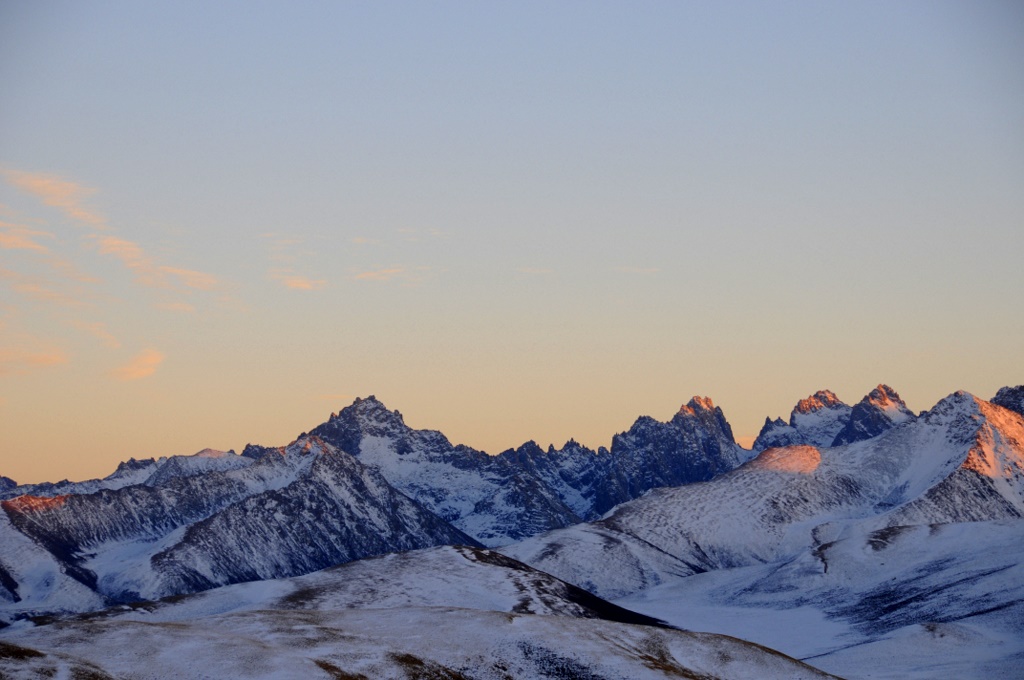 雪峰夕照 摄影 高原风景