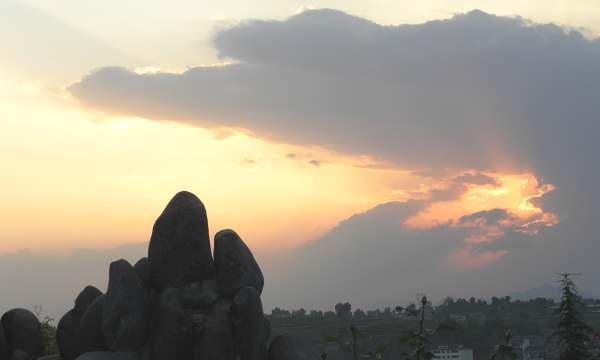 夕阳 摄影 商山洛水