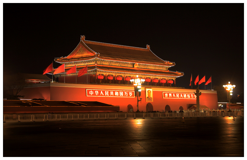 天安门夜景 摄影 三军