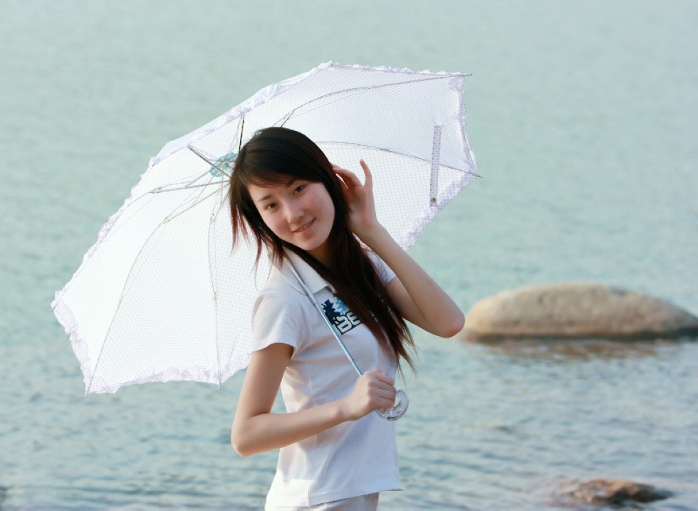 青春美少女 摄影 啊蓝天
