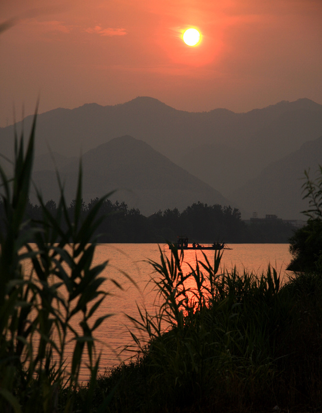 钱塘江夕阳 摄影 悠悠猪