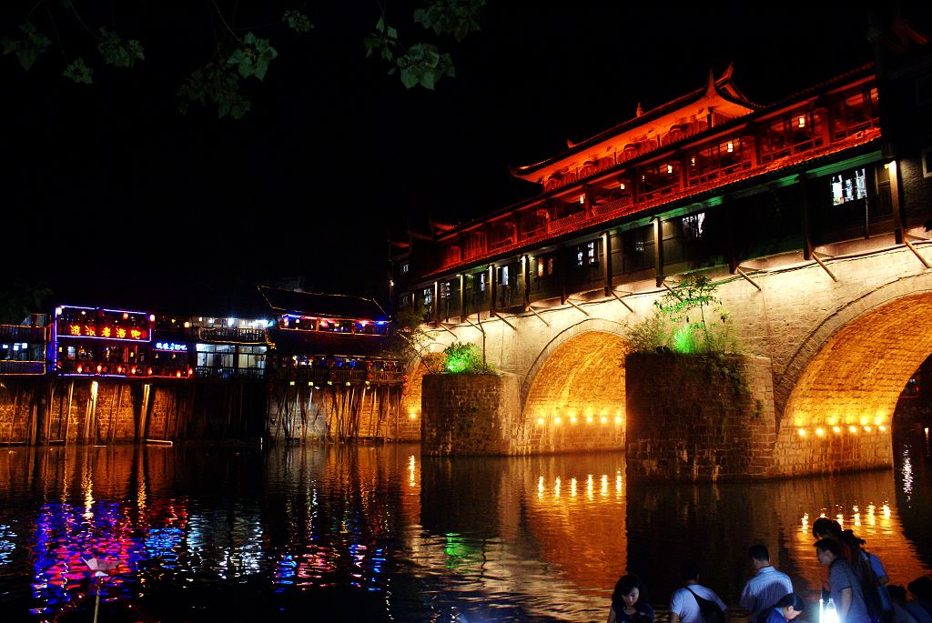 凤凰古城夜景 摄影 细雨芳菲