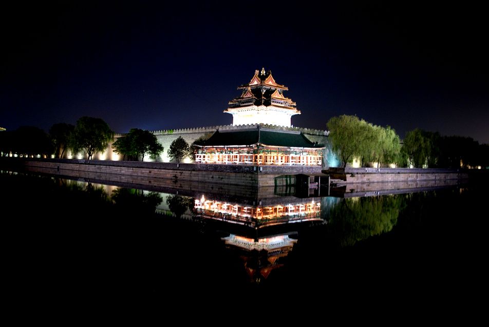 故宫角楼夜景； 摄影 花皮蛇