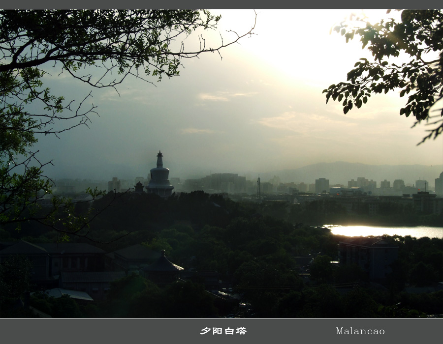 夕阳白塔 摄影 初级班