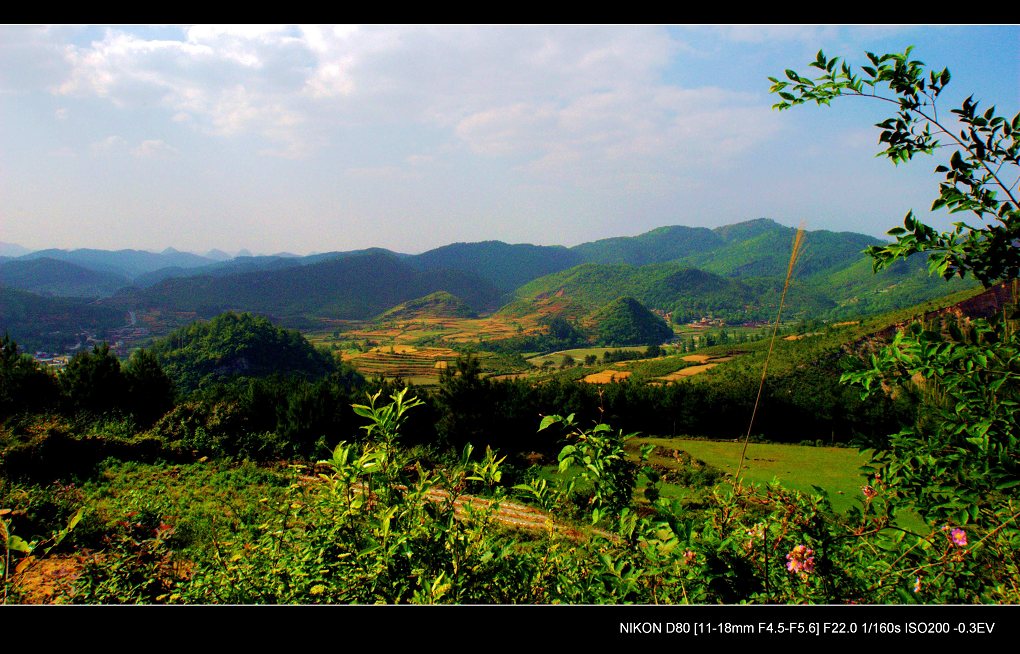 高坡风景 摄影 劳累