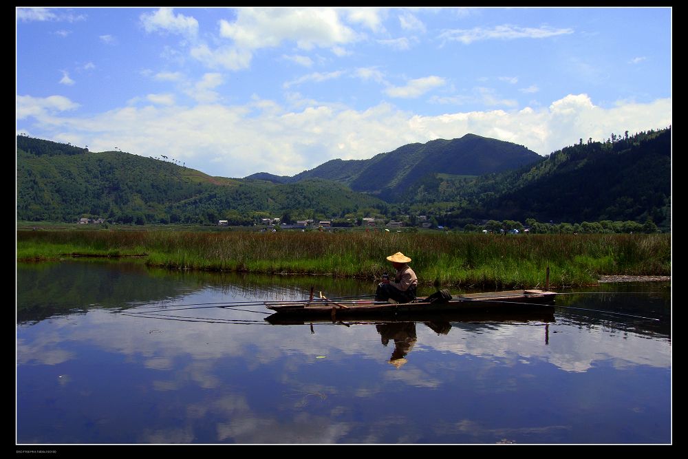 湿地垂钓翁 摄影 北山秋叶