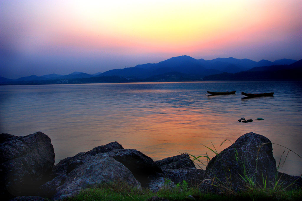 江边晚景 摄影 土土人