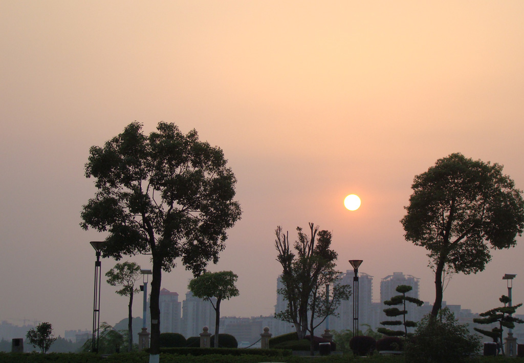 都市夕阳 摄影 大路之歌