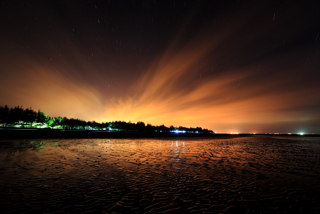 海滩夜色 摄影 记忆断点