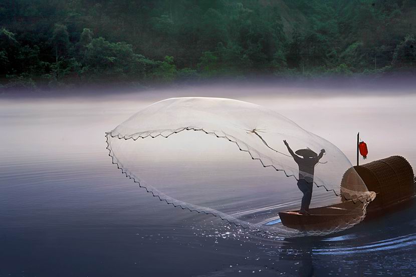 江湖风雨一网收 摄影 长岛