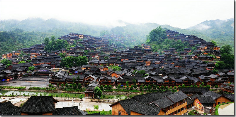 烟雨西江 摄影 山水情未了