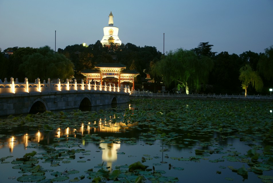 北海公园夜景 摄影 花皮蛇