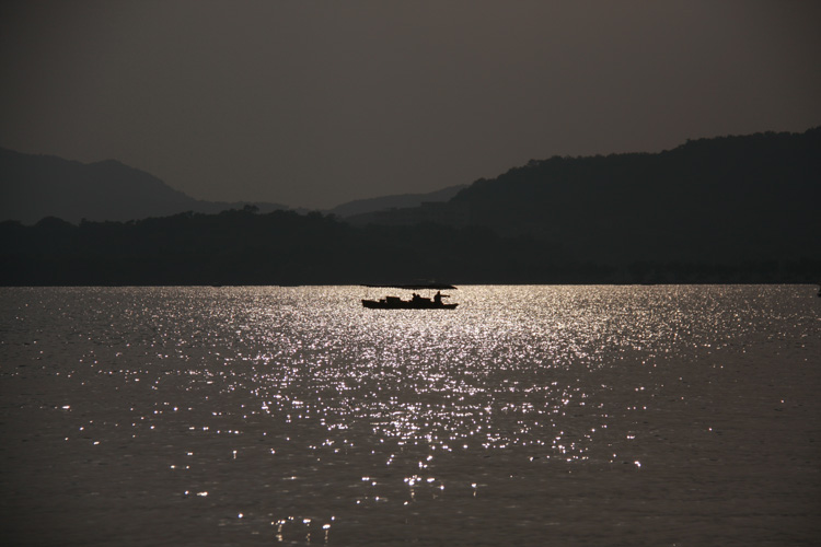 夕照中的西湖 摄影 柳楠