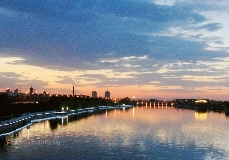 运河夕照 摄影 老怪中原