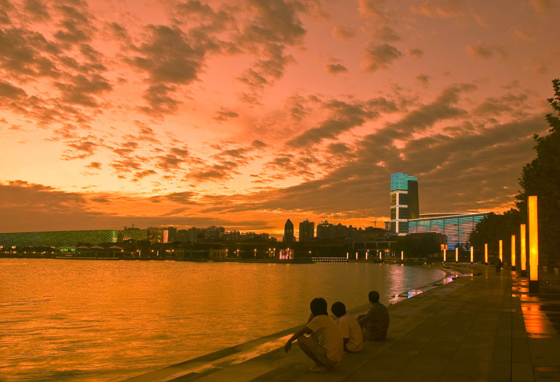 看夕阳 摄影 沙浪