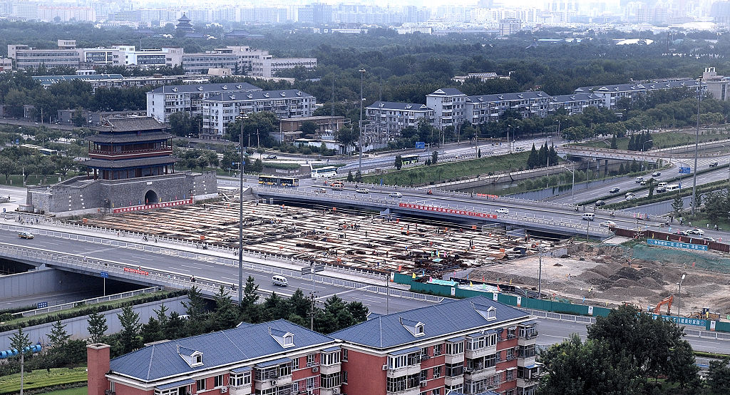 修建中的永定门空中广场 摄影 ZUZI