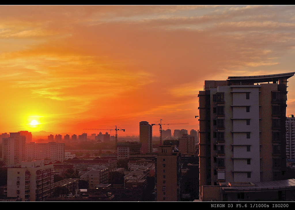 夕阳 摄影 鹰眼穿空