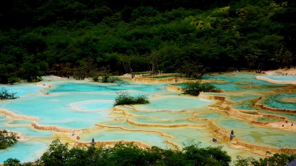 黄龙五彩池 摄影 高原风景