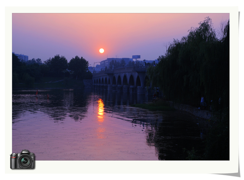 夕阳下的花神湖 摄影 迷路的小孩