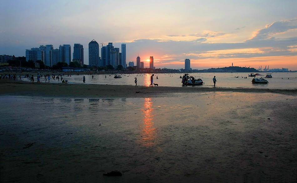 夏日海滩（23）夕阳海湾 摄影 潜望镜002