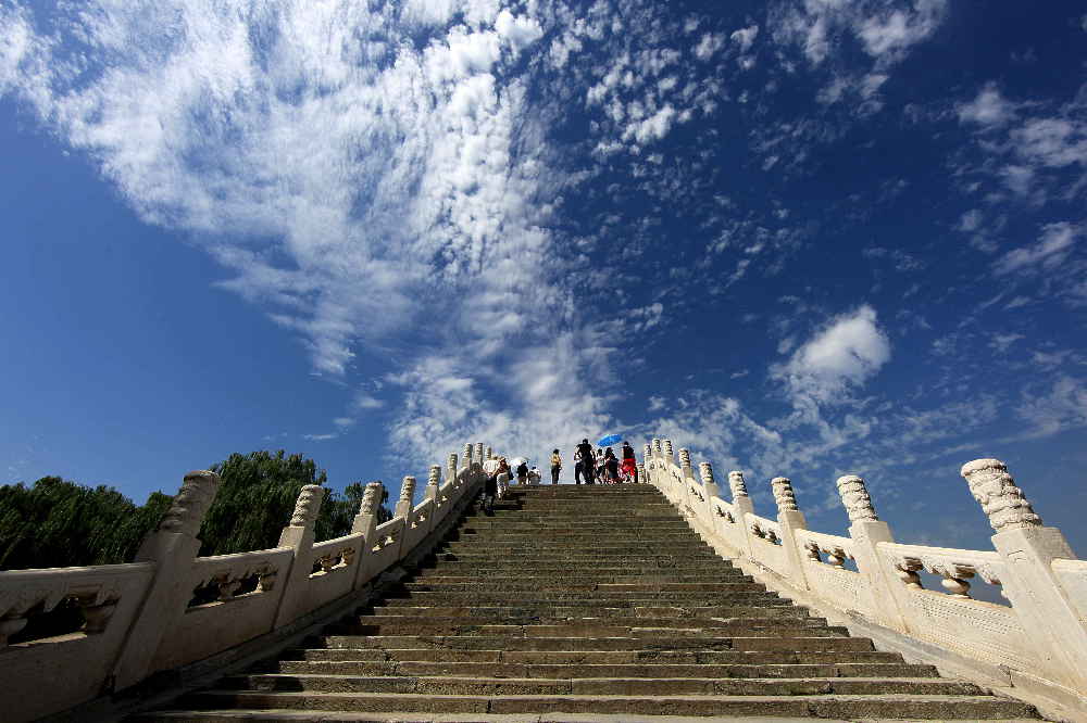 晴朗的天空 摄影 三人