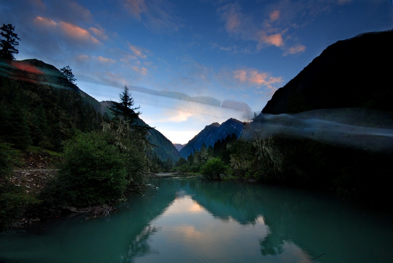 夕阳下的高原圣湖 摄影 冰心兵