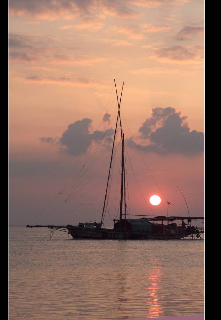 夕阳伴我归 摄影 心随风舞