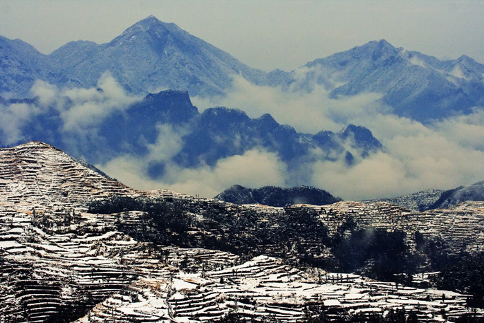 梯田雪景 摄影 nan97