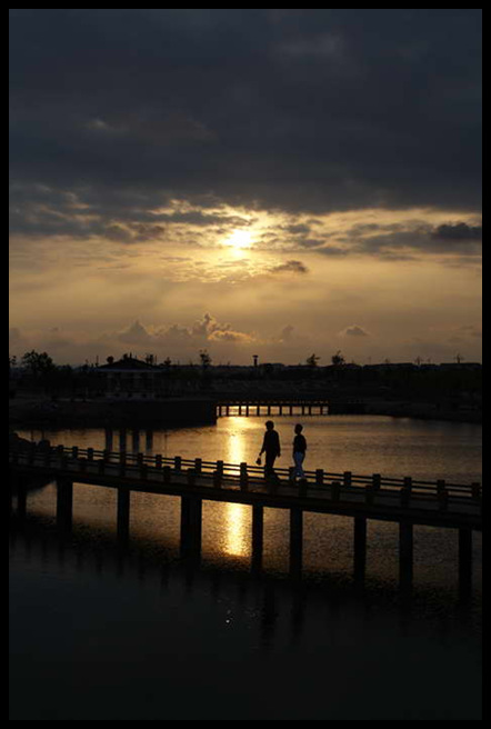 夕阳桥影 摄影 顺然